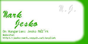 mark jesko business card